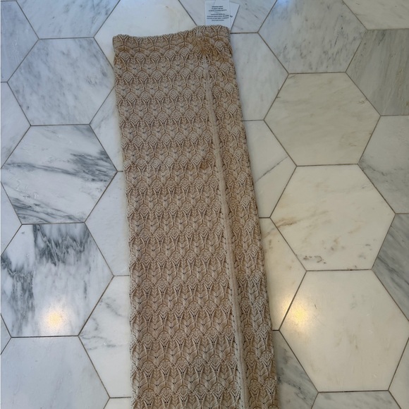 Ronny Kobo Collection Beige Textured Maxi Skirt - Picture 3 of 4